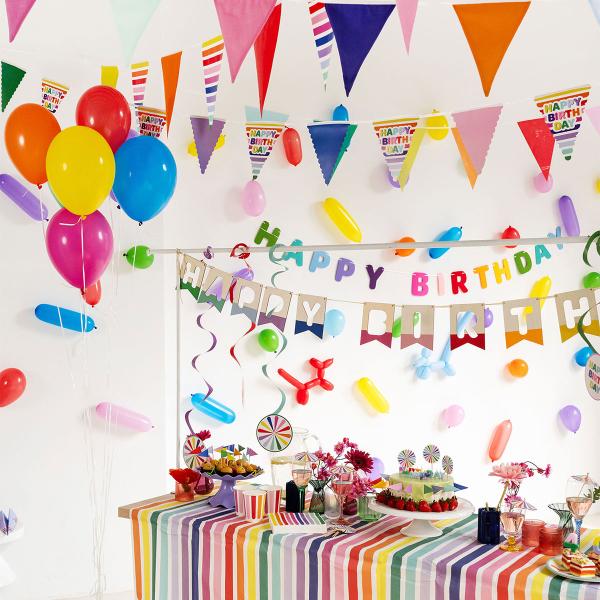Vimpelgirlang i Tyg Flerfärgad 6 m