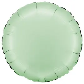 Rund Folieballong Satin Glazed Mint