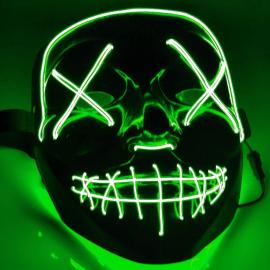 El Wire Purge LED Mask Gr&ouml;n