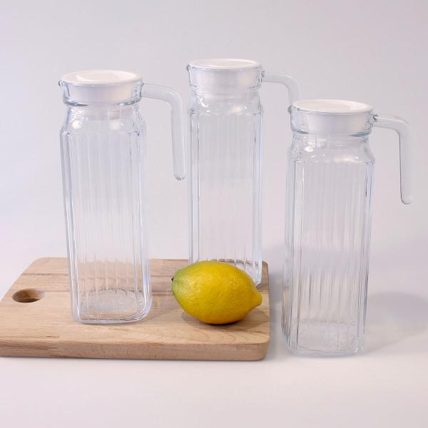 Glaskanna med Lock 1 Liter