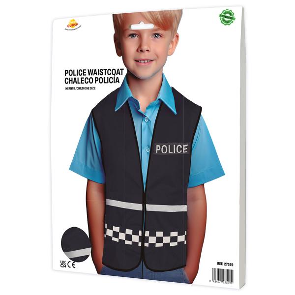Polisväst Svart Barn
