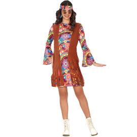 Maskeraddr&auml;kt Hippie Kl&auml;nning & Pannband