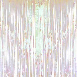 D&ouml;rrdraperi Iriserande Vit