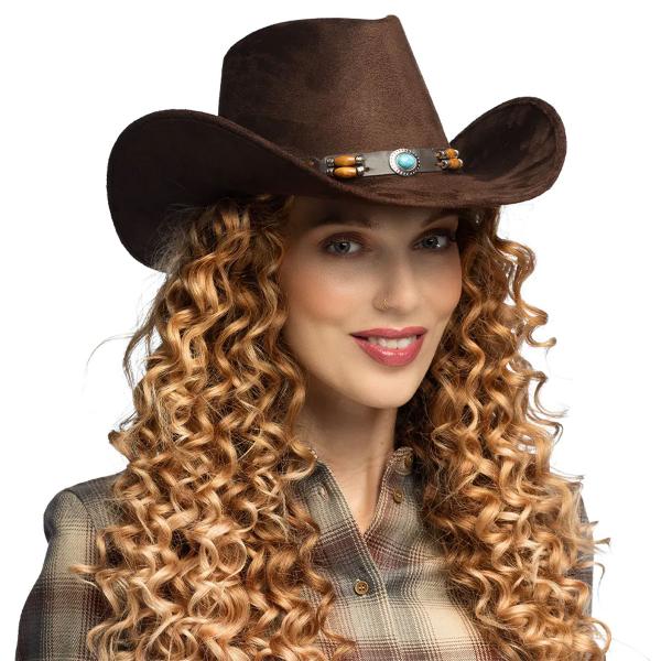 Brun Cowboyhatt med Pärlor