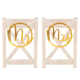 Stolsdekoration Mr & Mrs