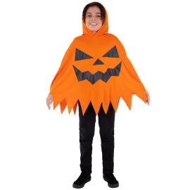 Orange Poncho Halloweenpumpa Barn