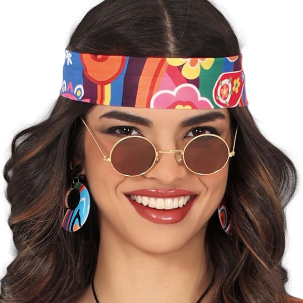 Maskeraddräkt Hippie Klänning & Pannband