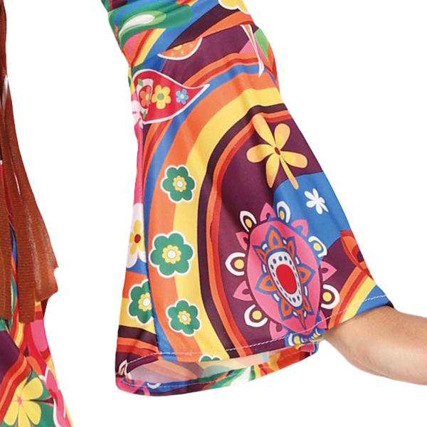 Maskeraddräkt Hippie Klänning & Pannband