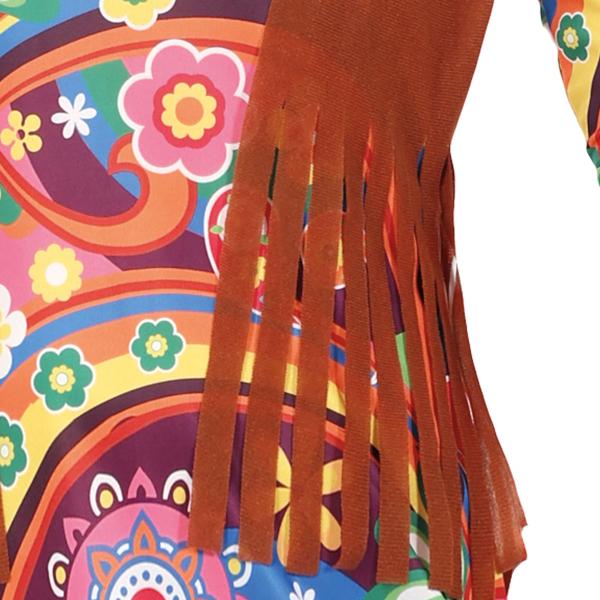 Maskeraddräkt Hippie Klänning & Pannband