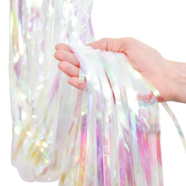 Dörrdraperi Iriserande Vit