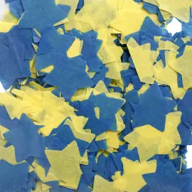Konfetti Stj&auml;rnor Bl&aring;/Gul 15 g