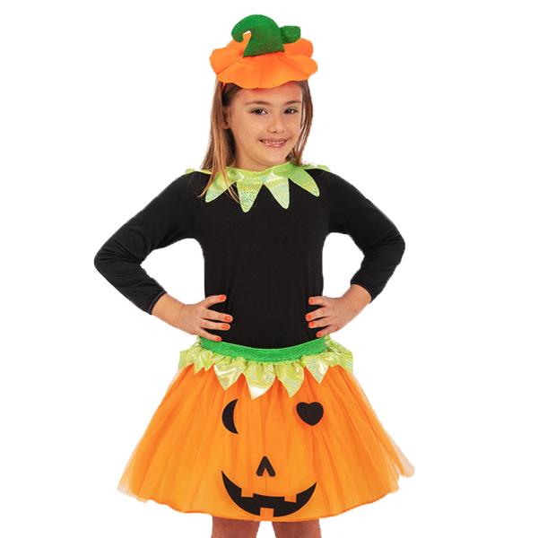 Pumpa Kjol och Halloween Kit Barn
