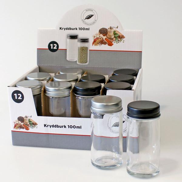 Kryddburk med Lock 4,4 x 9,5 cm