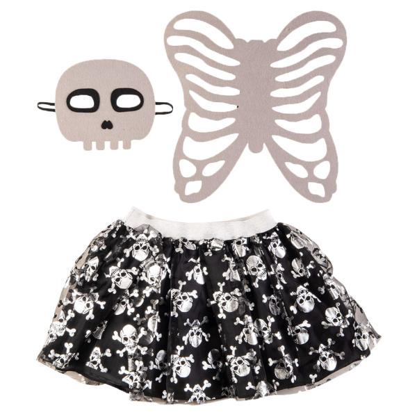 Skelett Kjol och Halloween Kit Barn