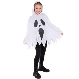 Vitt Spöke Poncho för Barn