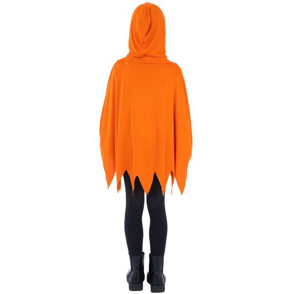 Orange Poncho Halloweenpumpa Barn