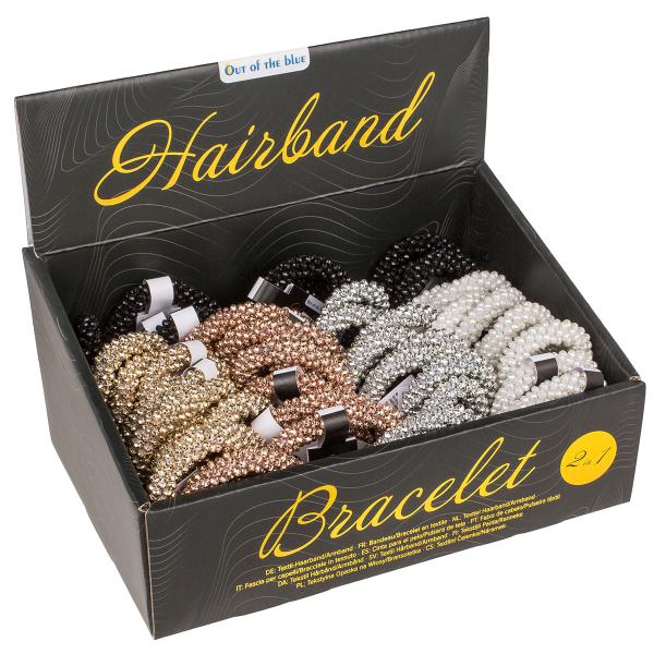 Hårsnodd med Skimrande Pärlor