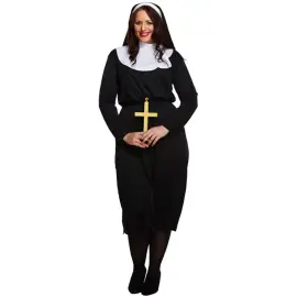 Svart Nunnedräkt Plus Size