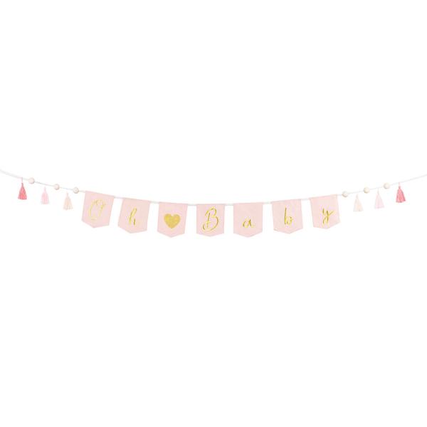 Oh Baby Tyggirlang med Tofsar Ljusrosa