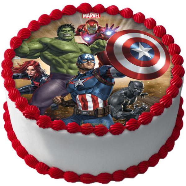 Avengers Tårtbild Sockerpasta B