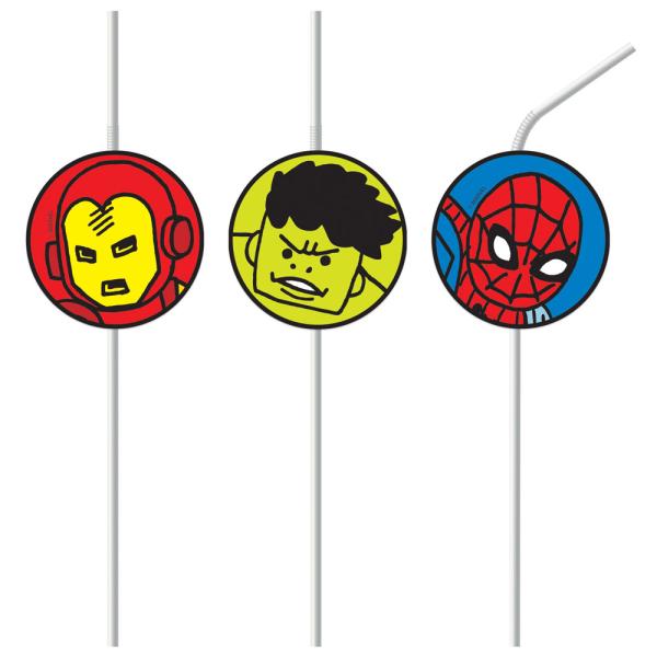 Avengers Team Power Sugrör