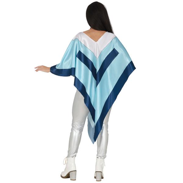 Poncho Disco Blå/Vit
