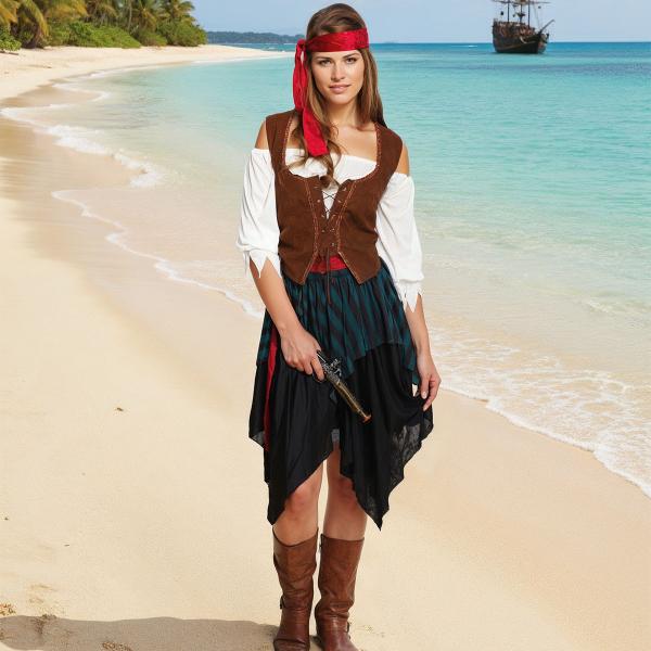 Piratdräkt Caribbean Lady