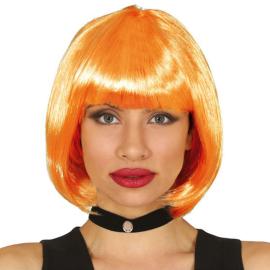 Kort Peruk med Lugg Orange