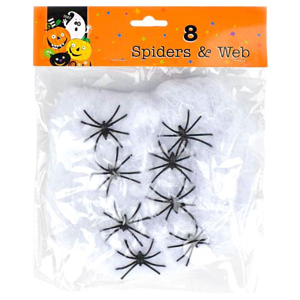 Spindelnät med Svarta Spindlar