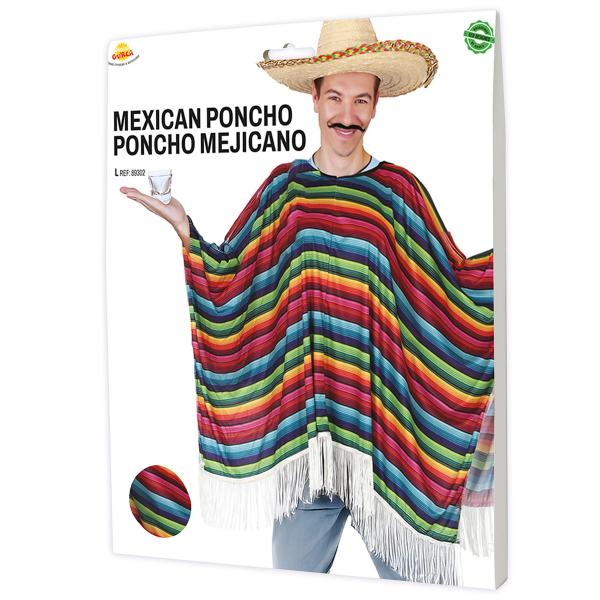 Poncho Mexikansk Flerfärgad