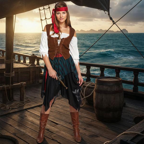 Piratdräkt Caribbean Lady