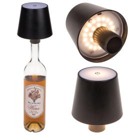 LED-Flasklampa Svart 10,5 x 12 cm