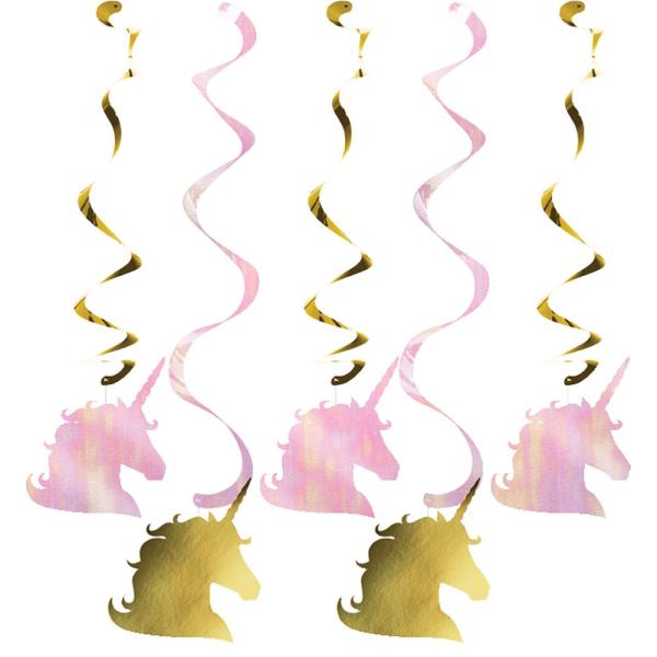 Hängande Swirl Dekorationer Unicorn Sparkle