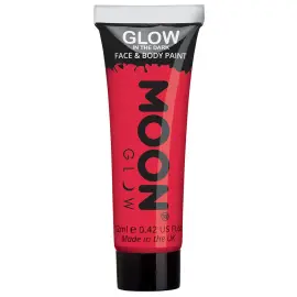 Moon Glow Glow in the Dark Kropp- & Ansiktsfärg Röd