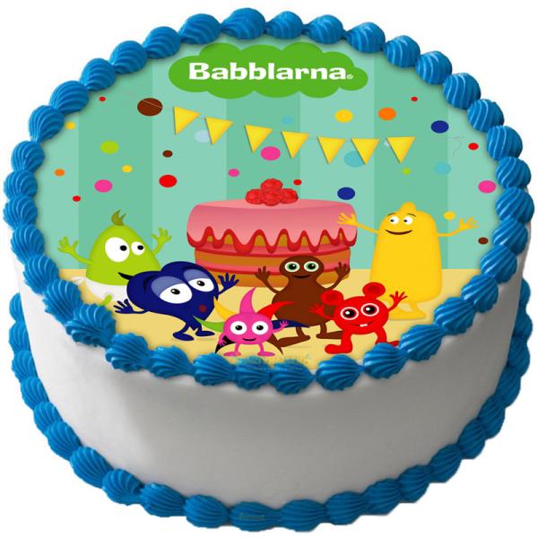 Babblarna Tårtbild Sockerpasta H
