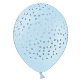 Baby Blå Latexballonger med Silverprickar