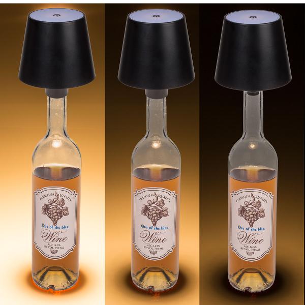 LED-Flasklampa Svart 10,5 x 12 cm