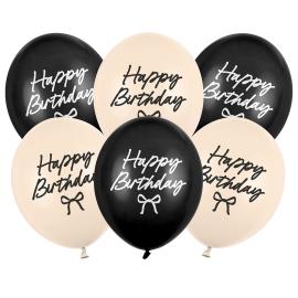 Happy Birthday Latexballonger Rosett 30 cm