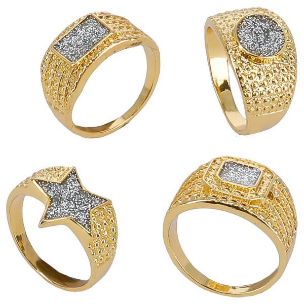 90-tals Bling Ringar 4-pack