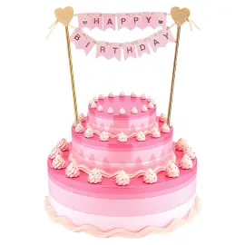 Baby Girl Tårtdekoration Happy Birthday