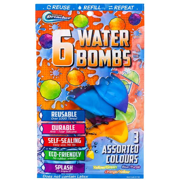 Silikon Vattenballonger Återanvändbara 5,5 cm 6-pack