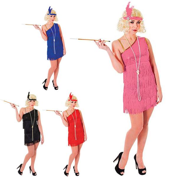 Fransad Flapperklänning Maskeraddräkt