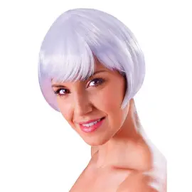 Flirtig Vit Peruk