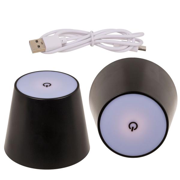 LED-Flasklampa Svart 10,5 x 12 cm