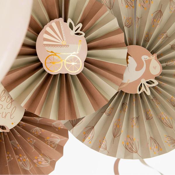 Hängande Dekorationer Solfjäder Baby Girl 3-pack
