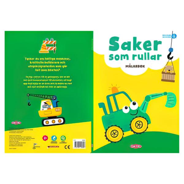 Målarbok Saker Som Rullar