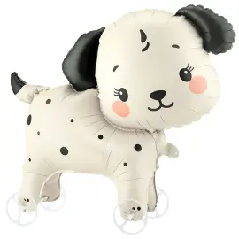 Folieballong Hund p&aring; Hjul 70 x 59 cm