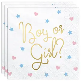 Baby Shower Boy or Girl Servetter