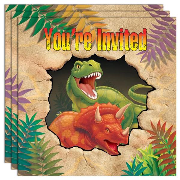 Inbjudningskort Dino Blast