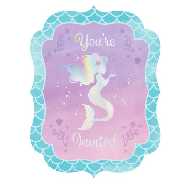 Inbjudningskort Mermaid Shine
